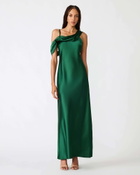 Steve Madden Analeia Dress in Green Satin