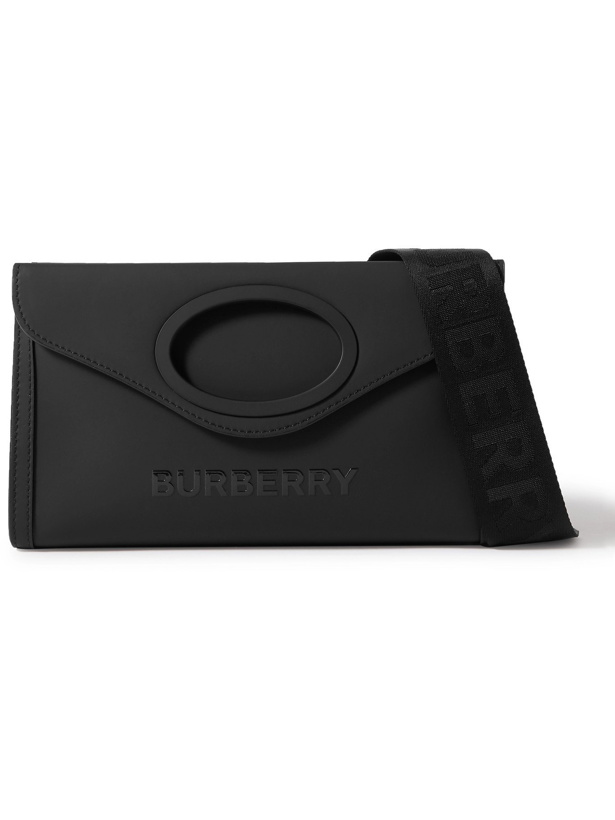 Photo: BURBERRY - Leather-Trimmed Rubber Messenger Bag