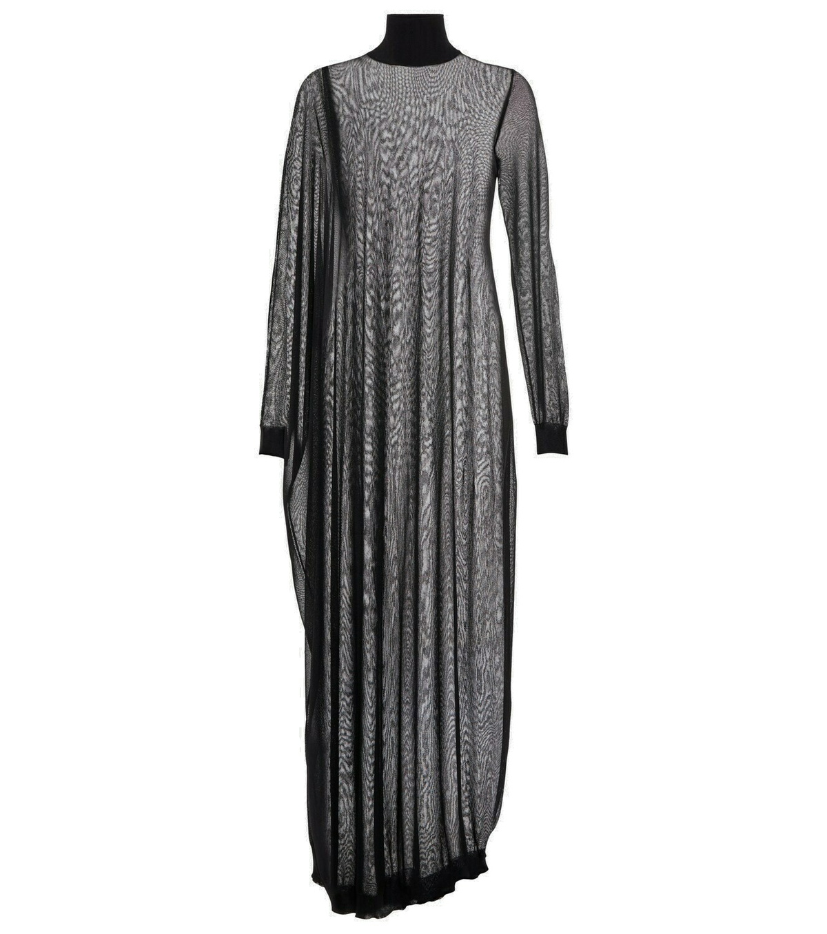 Alaïa Sheer high-neck maxi dress ALAÏA