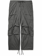 Entire Studios - Gocar Wide-Leg Cotton and Nylon-Blend Poplin Drawstring Cargo Trousers - Gray