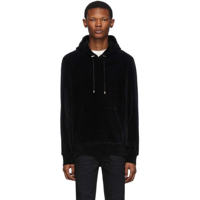 Photo: Balmain Black Velour Zipper Hoodie