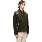 Golden Goose Green Corduroy and Suede Anselmo Jacket