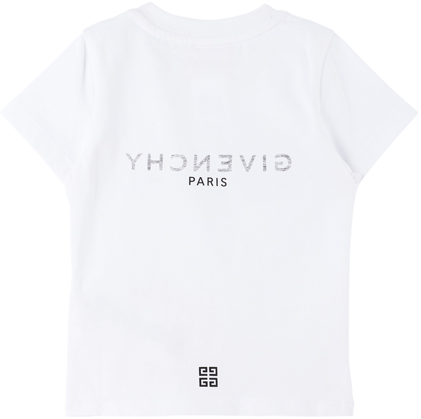 Givenchy T-shirt Bianca In Cotone Per Neonato H31230/10P
