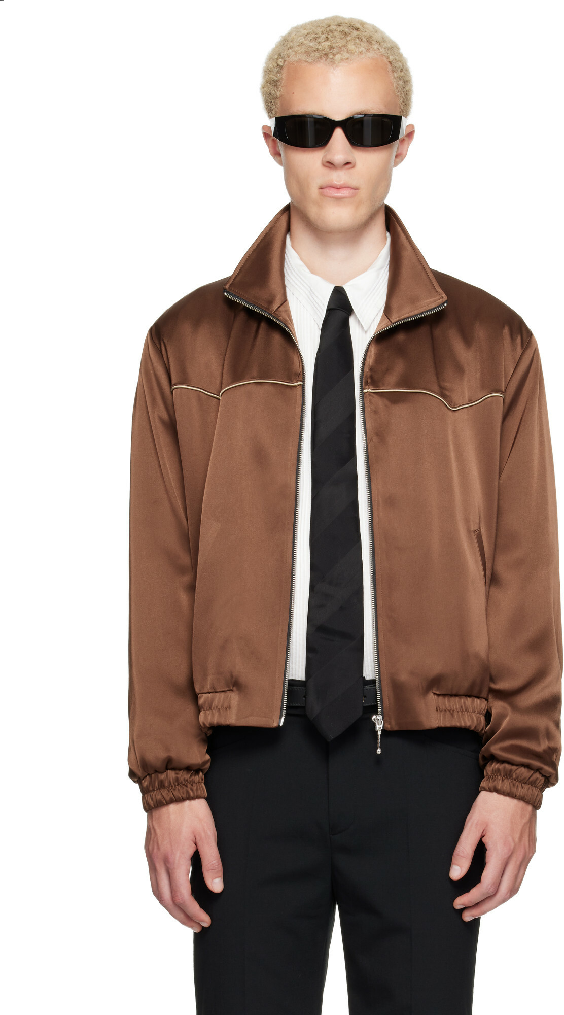 Ernest W. Baker SSENSE Exclusive Brown Western Track Jacket