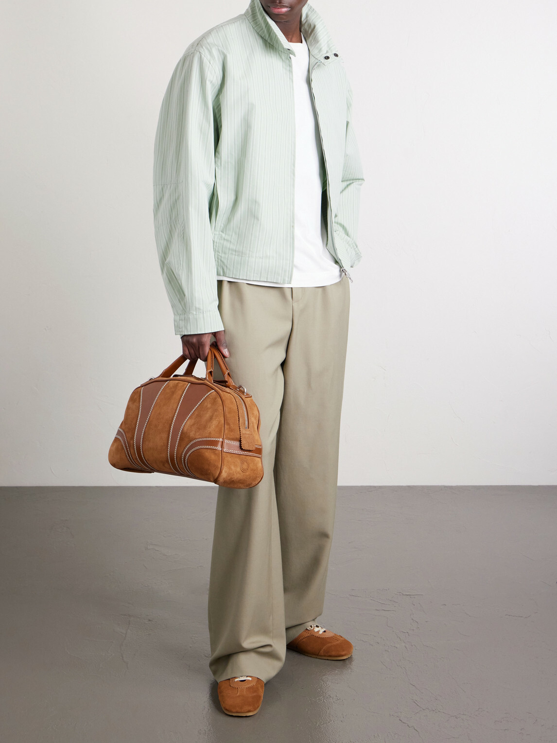 Dries Van Noten - Suede and Leather Duffle Bag