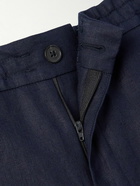 Zegna - Tapered Oasi Linen Trousers - Blue