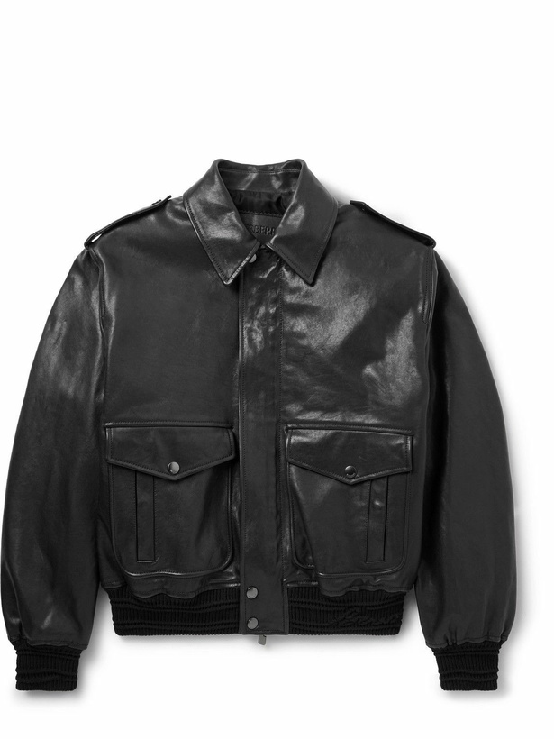 Photo: Burberry - Schott Leather Jacket - Black
