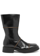 Miista Dahlia Panelled Leather Ankle Boot Black
