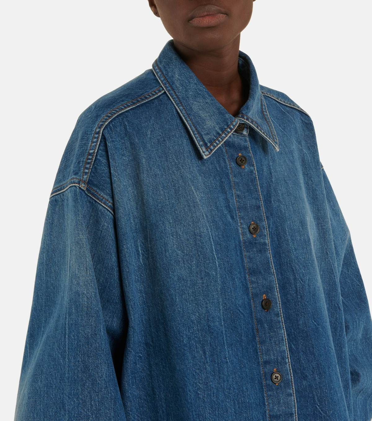 The Row Frannie denim shirt The Row