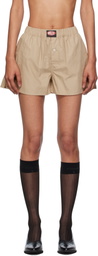 WILLY CHAVARRIA Beige 'Willy' Boxer Shorts