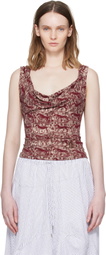 Vivienne Westwood Red & Beige Anna Top