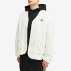 Men's AAPE Now Fleece Cardigan Jacket in Ivory (Multi)