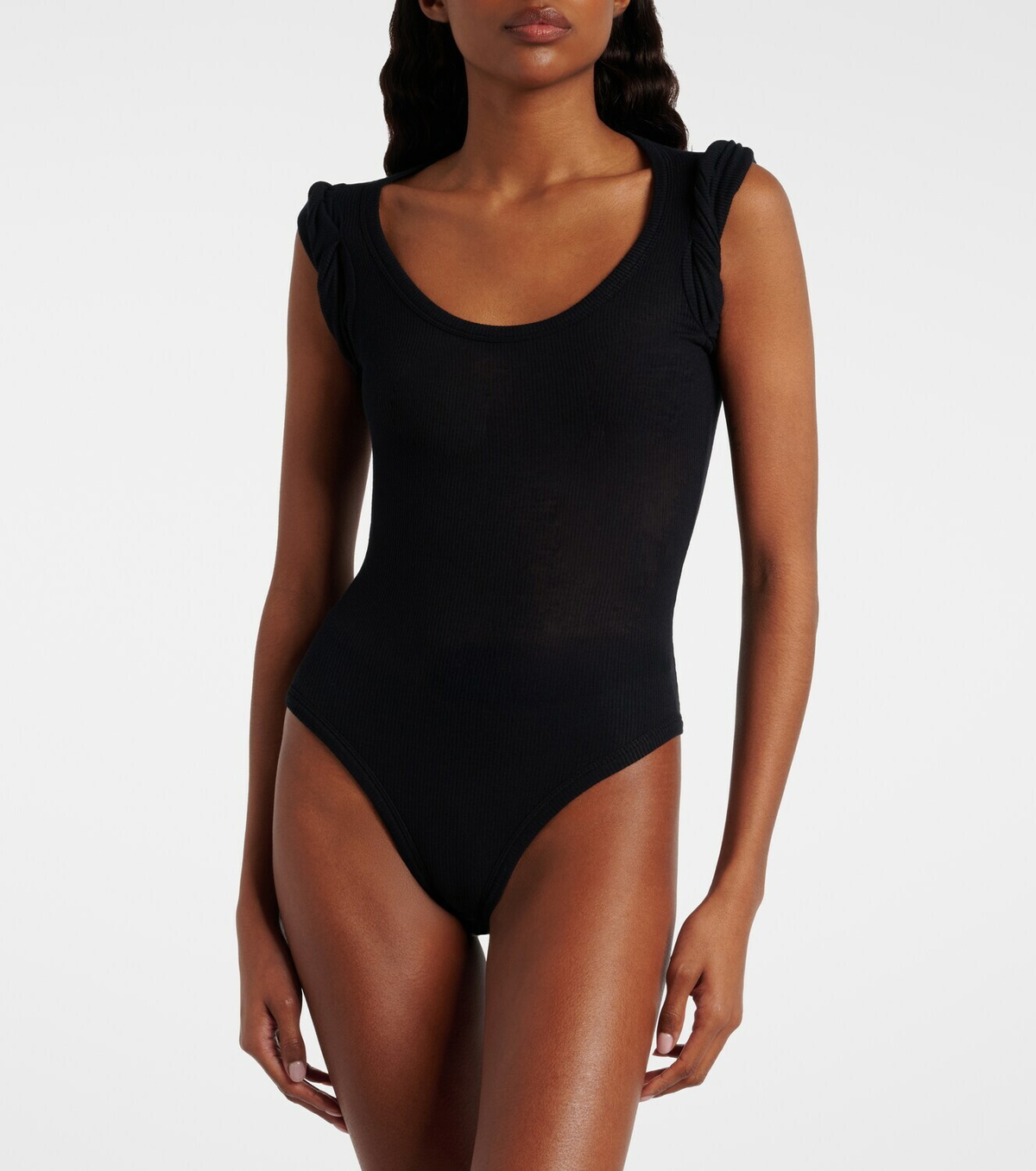 Alaïa Ribbed-knit bodysuit