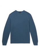 Theory - Toby Waffle-Knit Cashmere Sweater - Blue