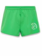 DISTRICT VISION - Sri Chinmoy Centre Mula Slim-Fit Logo-Print Stretch-Shell Shorts - Green