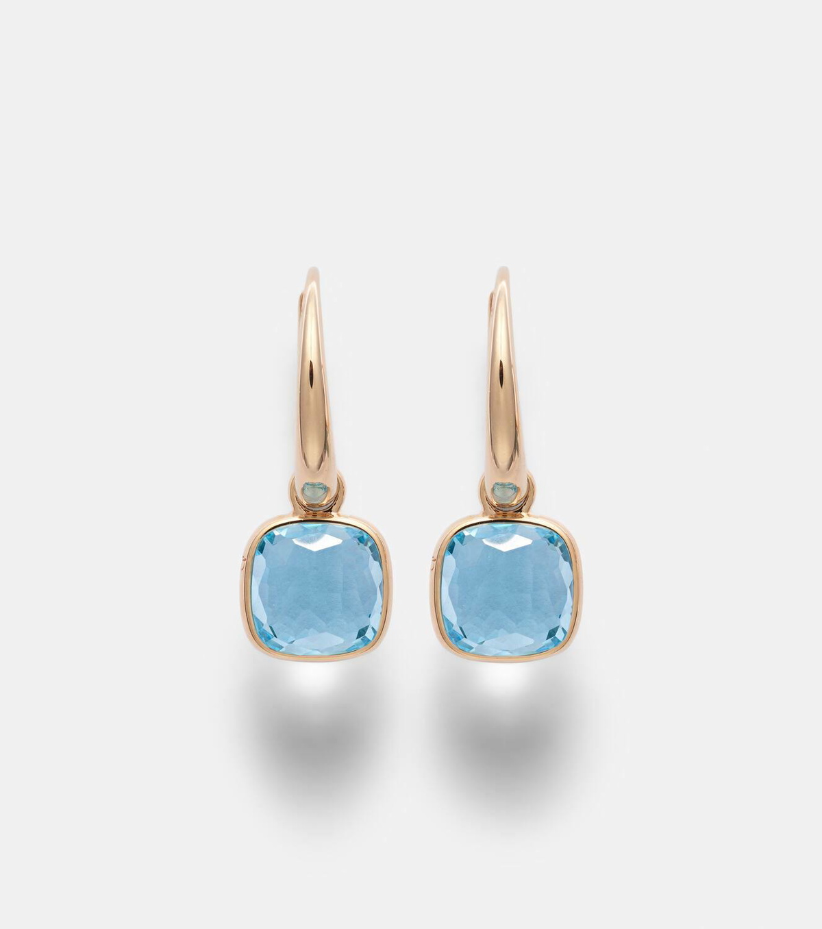Pomellato Nudo Mini 18kt rose gold earrings with topazes