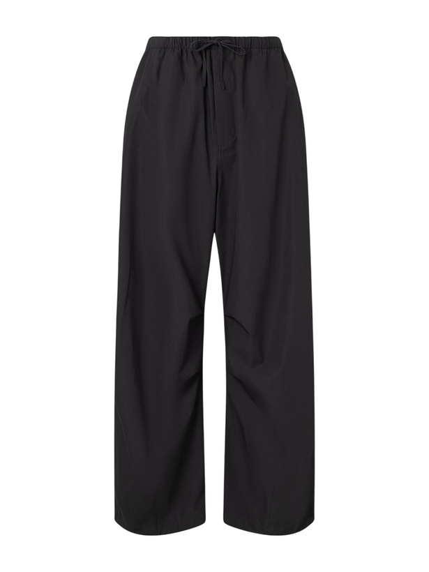 Photo: Amomento - Cotton Wide-Leg Trousers - Black