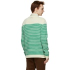 Gucci Beige and Green Disney Edition Striped Donald Duck Sweater