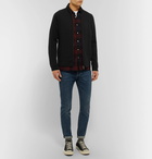 Folk - Milano Shawl-Collar Cotton and Wool-Blend Zip-Up Cardigan - Navy