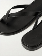 Manolo Blahnik - Siracusa Leather Flip Flops - Black