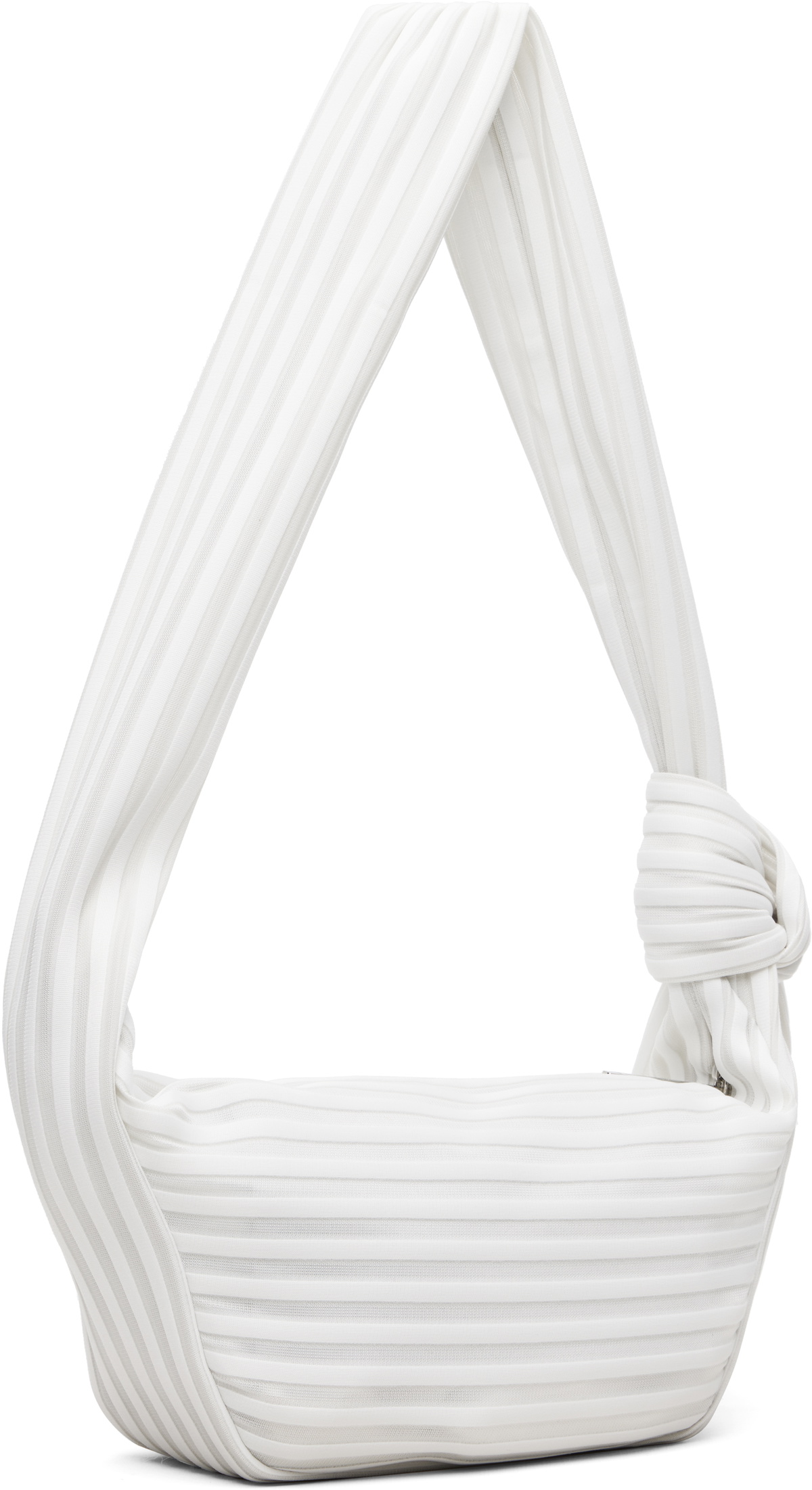 ISSEY MIYAKE Off-White Linear Knit 58 Bag