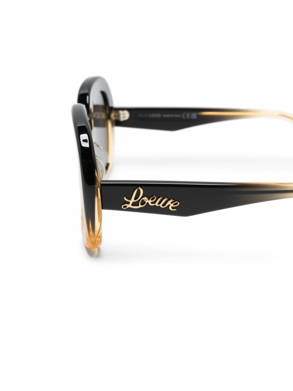 LOEWE EYEWEAR Black Square Halfmoon Sunglasses Loewe