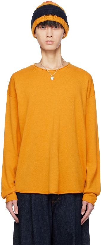 Photo: Guest in Residence Yellow Rolled Edge Sweater