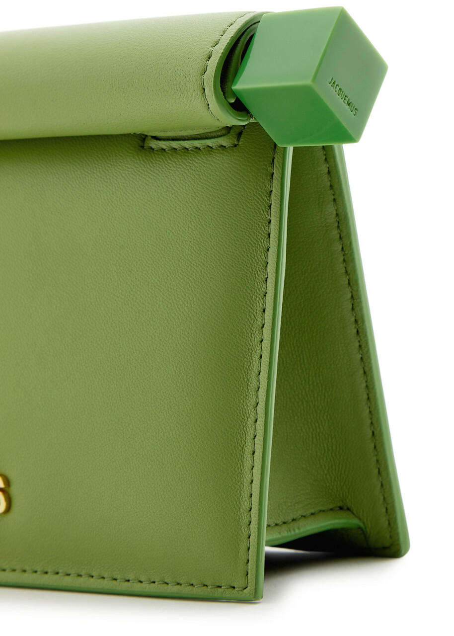Jacquemus La Petite Pochette Rond Leather Clutch - Green