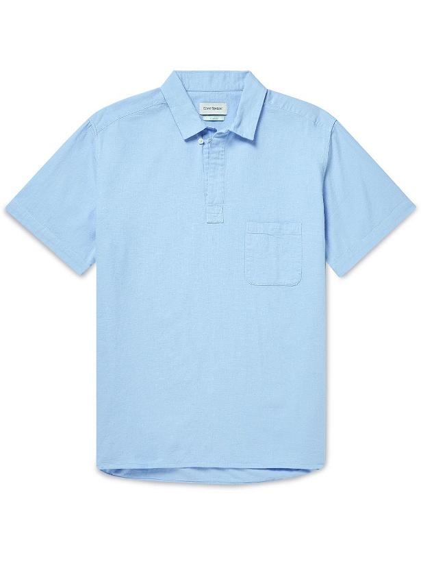 Photo: Oliver Spencer - Organic Cotton-Piqué Polo Shirt - Blue