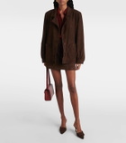 Blazé Milano Cleo suede bomber jacket