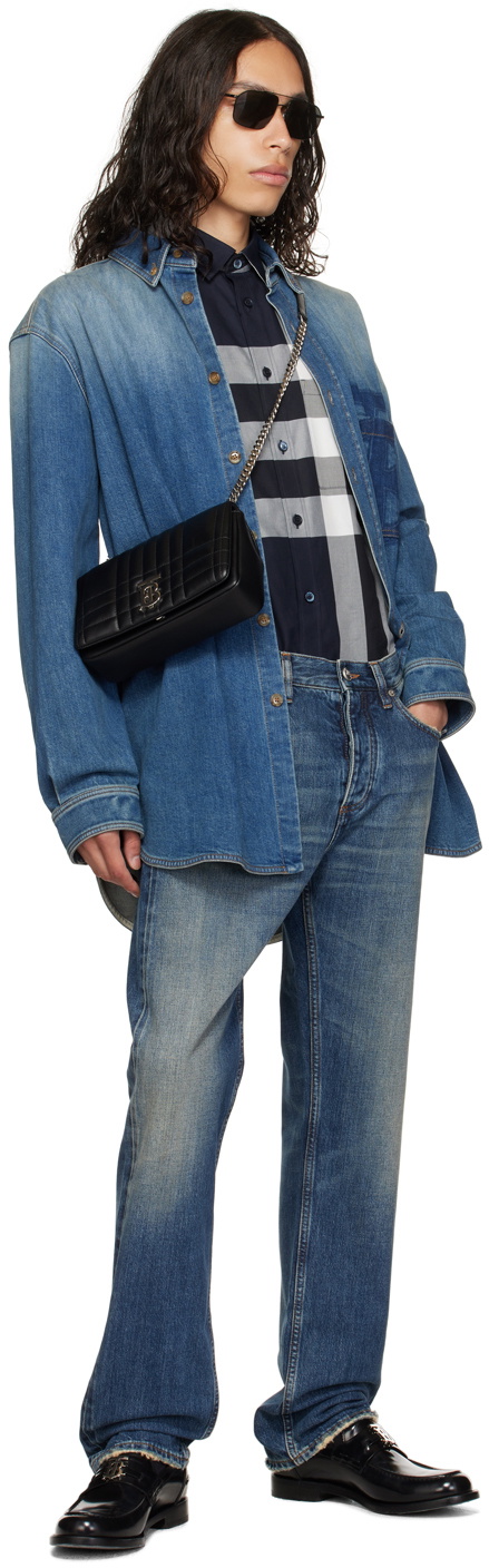 Burberry Blue Check Shirt