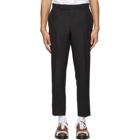 Thom Browne Black Wool Vented Slim Trousers