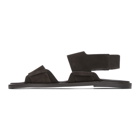 Giorgio Armani Brown Suede Sandal