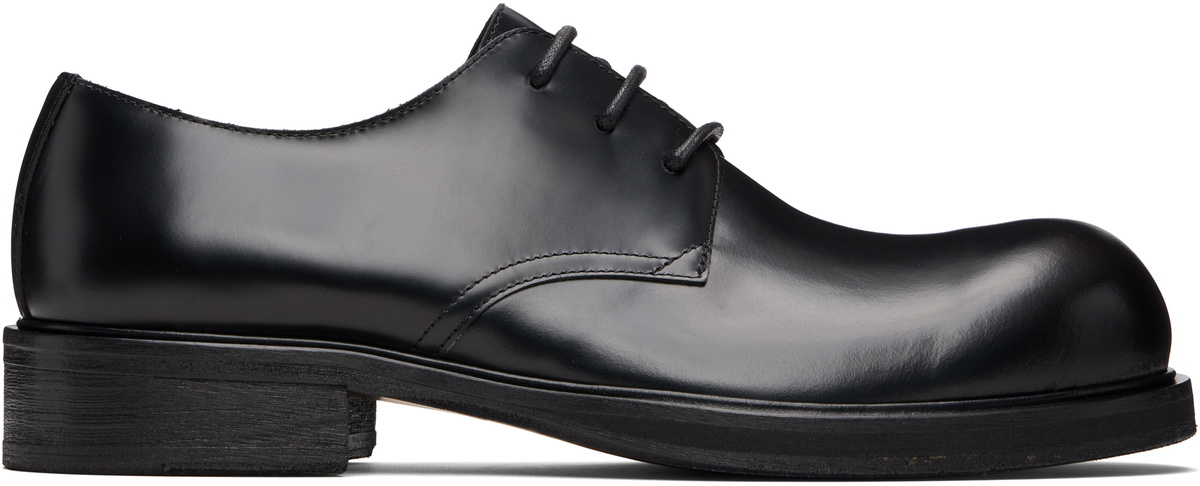 Acne Studios Black Lace-Up Leather Derbys