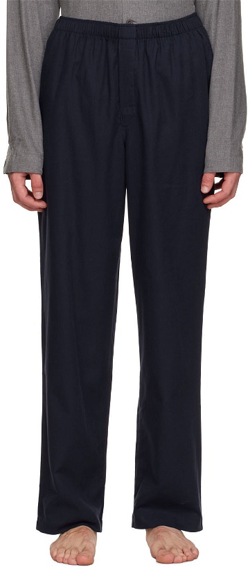 Photo: Sunspel Navy Straight-Leg Pyjama Pants
