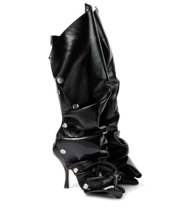 Photo: Y/Project Snap 100 leather knee-high boots