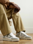 Axel Arigato - Area Lo Suede-Trimmed Leather Sneakers - Gray