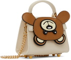 Moschino Beige Mini Teddy Bear Shoulder Bag