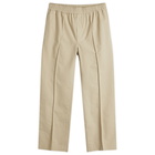 A.P.C. Men's Pieter Textured Cotton Pin Tuck Pleat Trousers in Beige