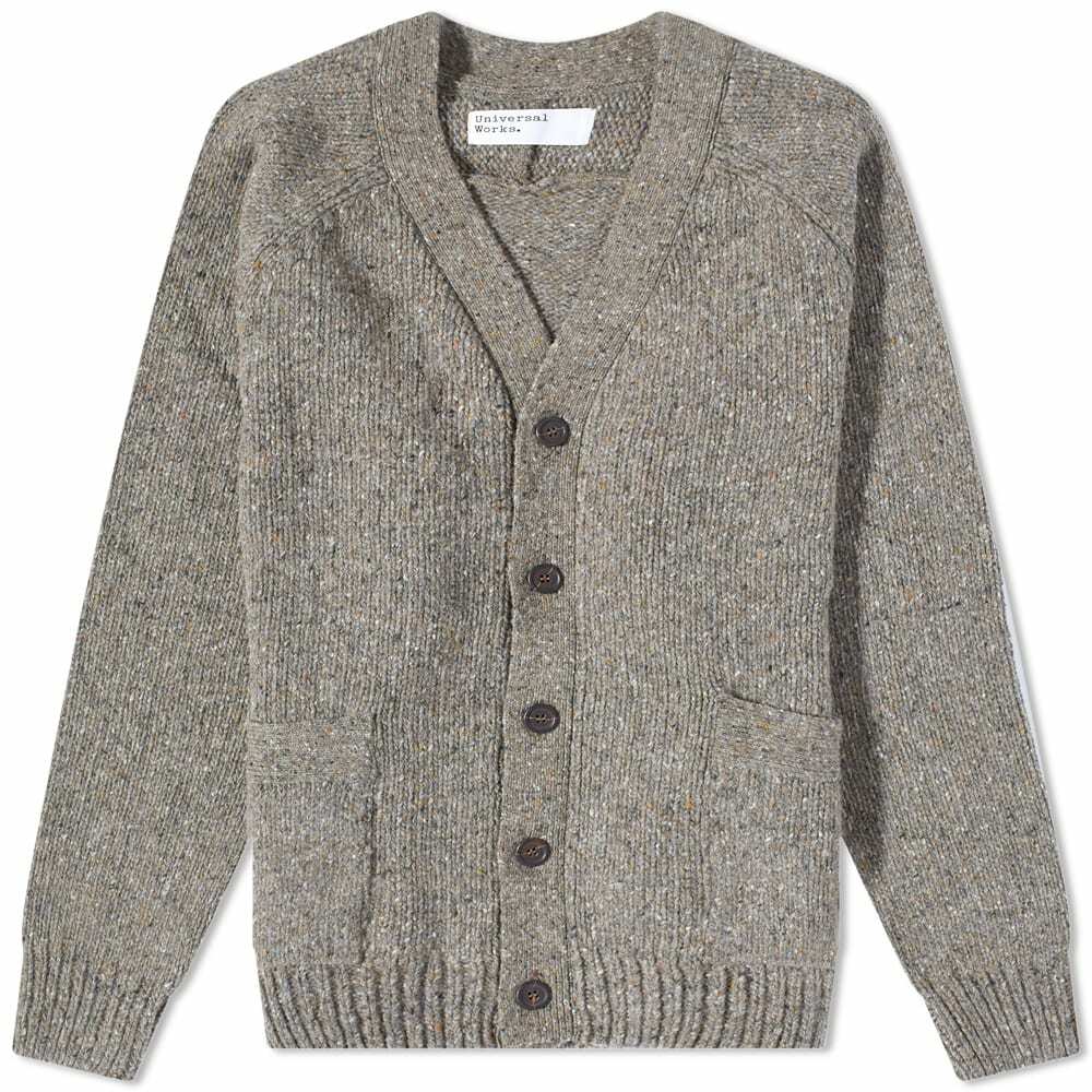 Universal Works Men's Vince Cardigan in Fleck Grey Universal Works