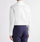 ERMENEGILDO ZEGNA - Cutaway-Collar Cotton-Twill Shirt - White