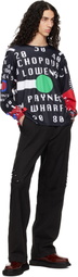 Chopova Lowena Black CL Speedometer Oversized Jersey T-shirt
