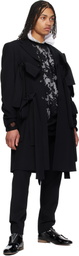 Comme des Garçons Homme Plus Black Wool Gabardine Coat