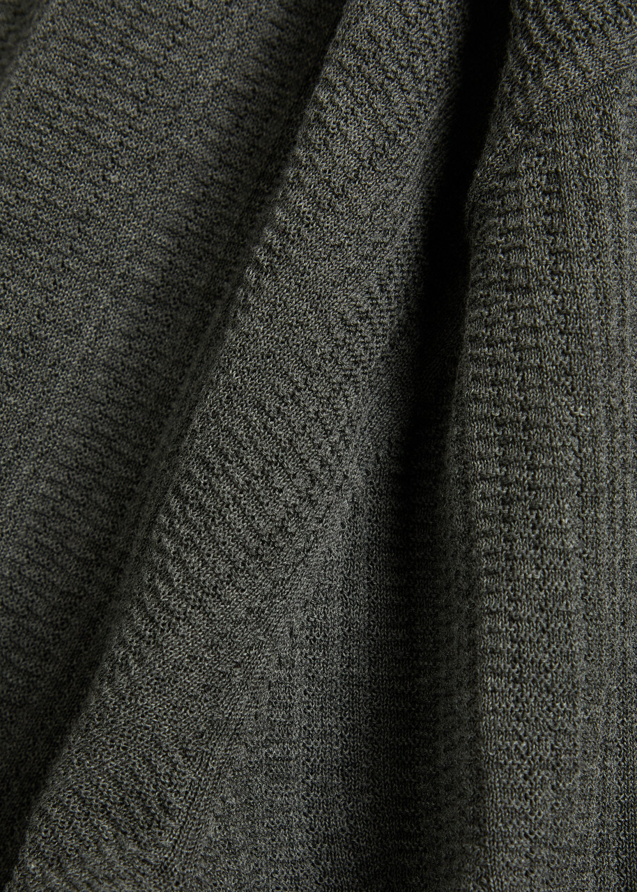 Emporio Armani Fine-knit Cotton Polo Shirt Dark Grey