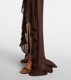 Bananhot Giselle asymmetric tiered maxi dress