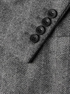 Kingsman - Herringbone Wool and Cashmere-Blend Blazer - Gray
