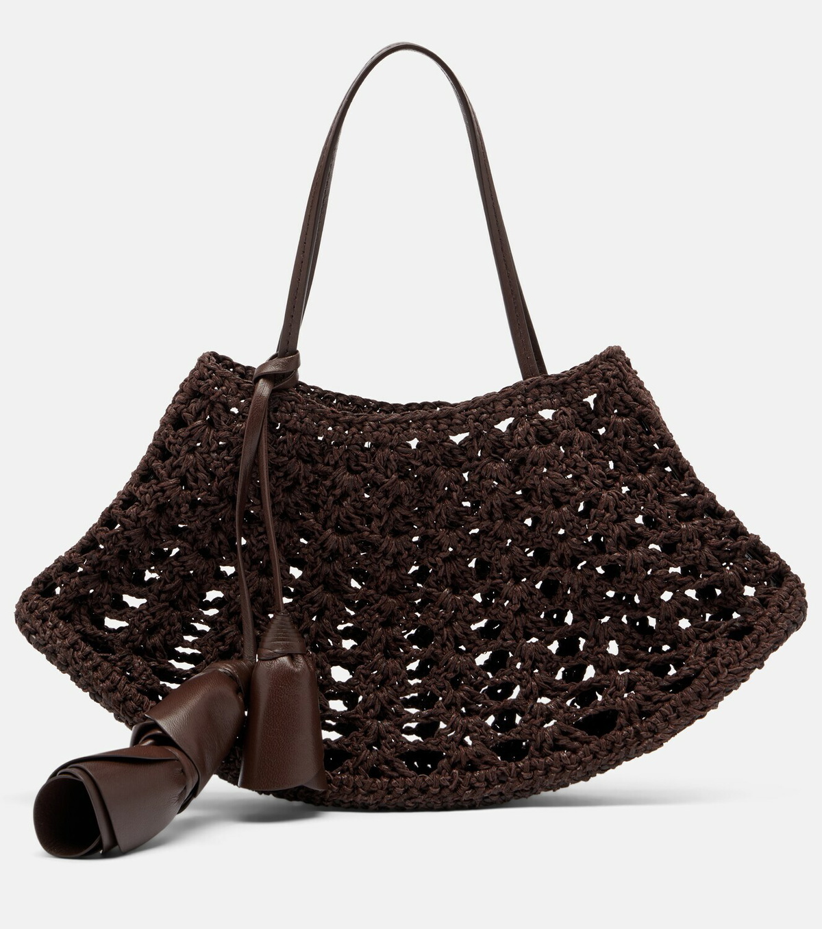 Magda Butrym Maya Small crochet leather top-handle bag