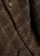 Our Legacy Checked Brushed Wool-blend Cardigan Multicoloured 1