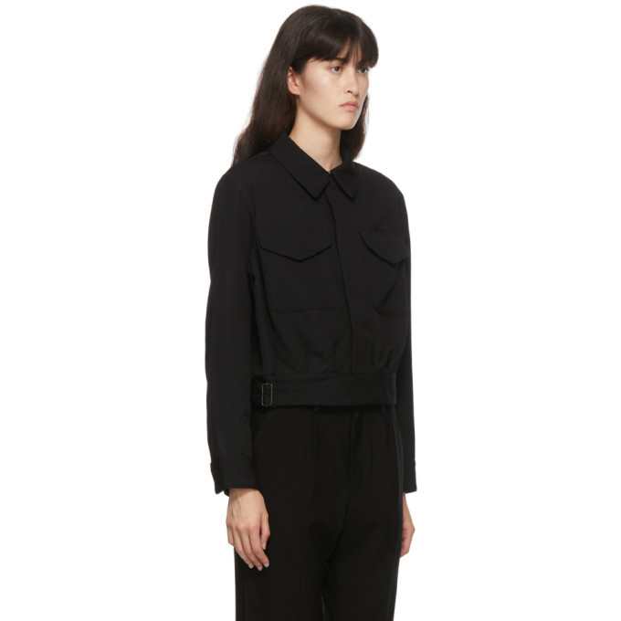 Regulation Yohji Yamamoto Black Gabardine Wool Military Regulation Yohji Yamamoto Black Gabardine Wool Military