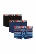 Diesel 3-pack of stretch cotton trunks with stripes - Trunks Mens in Multicolor